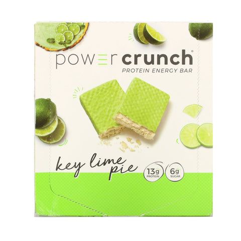 BNRG, Power Crunch Protein Energy Bar, Key Lime Pie, 12 barer, 1,4 oz (40 g) hver