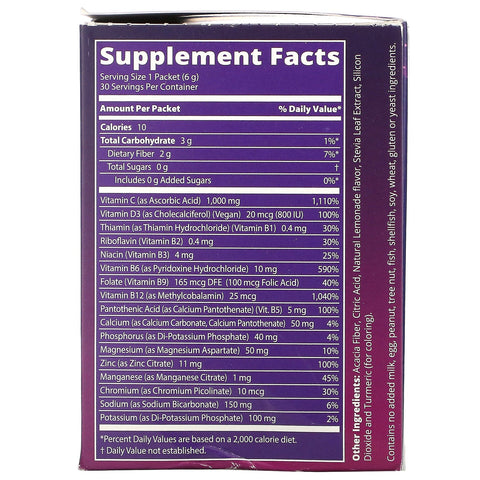 MRM, Vitamina C espumosa, Limonada, 1000 mg, 30 paquetes, 6 g (0,21 oz)