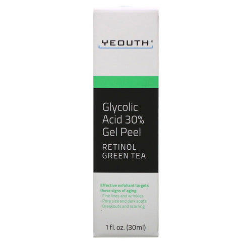 Yeouth, glycolsyre 30 % gelskræl, 1 fl oz (30 ml)