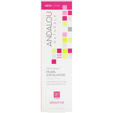 Andalou Naturals, Pearl Exfoliator, Sensitive, 1000 Roses, 2 fl oz (58 ml)