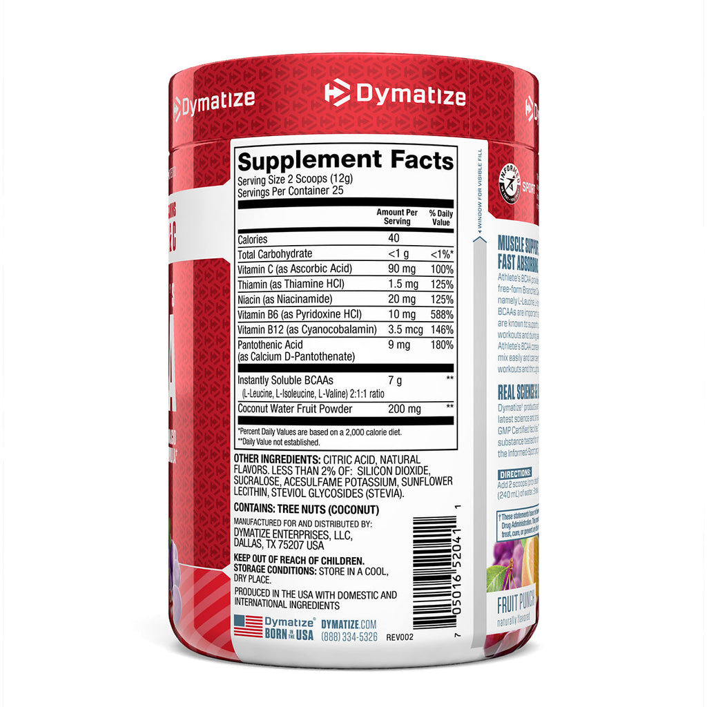 Dymatize Nutrition, Athlete's BCAA, Fruit Punch, 10.58 oz (300 g)