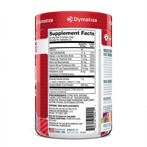 Dymatize Nutrition, Athlete's BCAA, Fruit Punch, 10.58 oz (300 g)