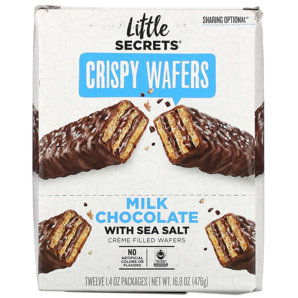 Little Secrets, Milk Chocolate Wafer, Sea Salt, 12 Pack, 1.4 oz (40 g) Each