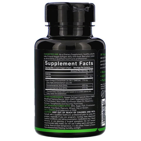 Sports Research, Vegan Omega-3, 60 Veggie Softgels