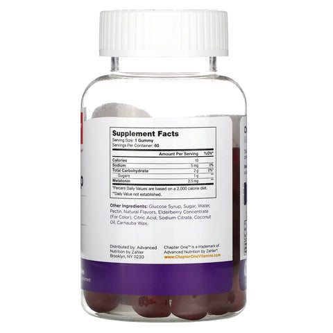 Chapter One, S Is For Sleep with Melatonin, Flavored Gummies, 60 Gummies