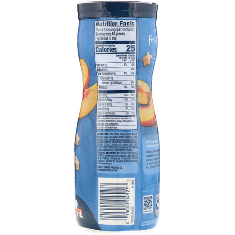 Gerber, Puffs Cereal Snack, 8+ måneder, fersken, Crawler, 1,48 oz (42 g)