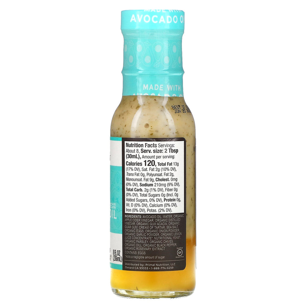 Primal Kitchen, Ranch Dressing & Marinade Made with Avocado Oil, 8 fl oz (236 ml)