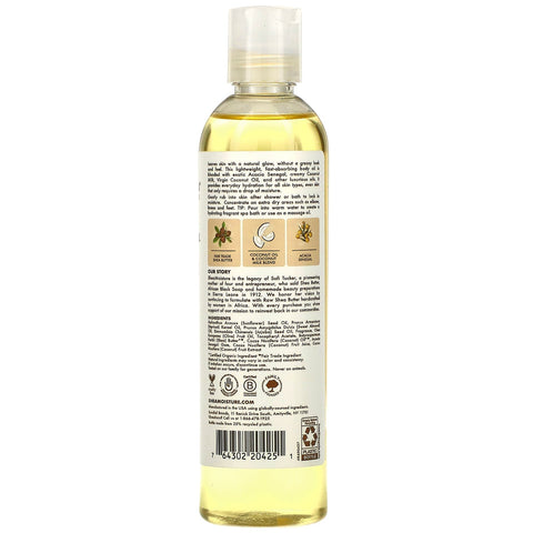 SheaMoisture, Aceite de coco 100 % virgen, Aceite corporal de hidratación diaria, 8 fl oz (237 ml)