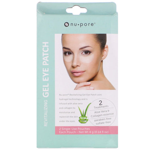 Nu-Pore, Revitaliserende Gel Patches, Med Aloe Vera Ekstrakt, 4 Patches