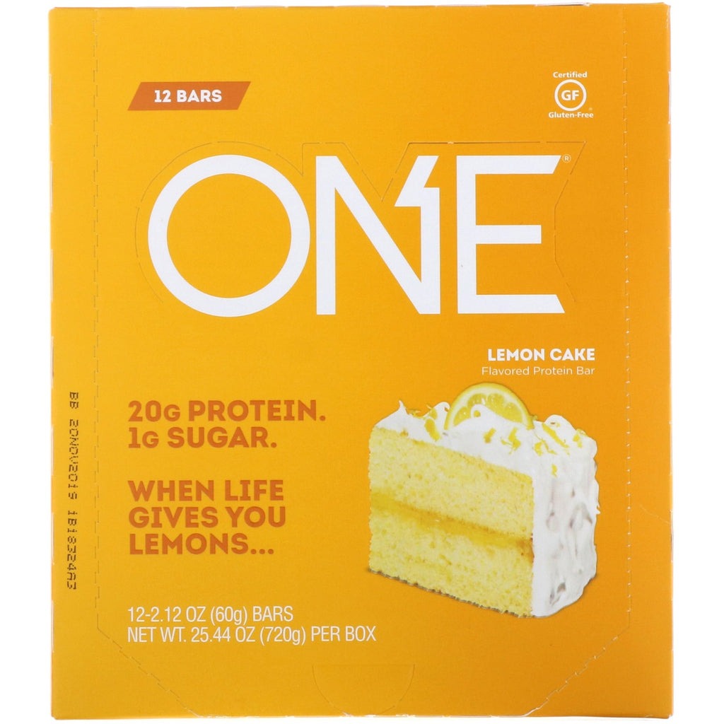 One Brands, ONE Bar, Citronkage, 12 Barer, 2,12 oz (60 g) hver