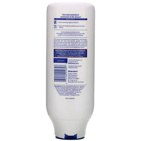 Nivea, loción corporal para la ducha, manteca de cacao, 13,5 fl oz (400 ml)