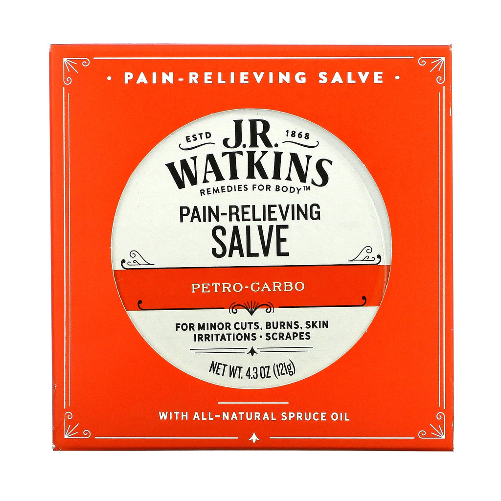 JR Watkins, smertestillende salve, Petro-Carbo, 4,3 oz (121 g)