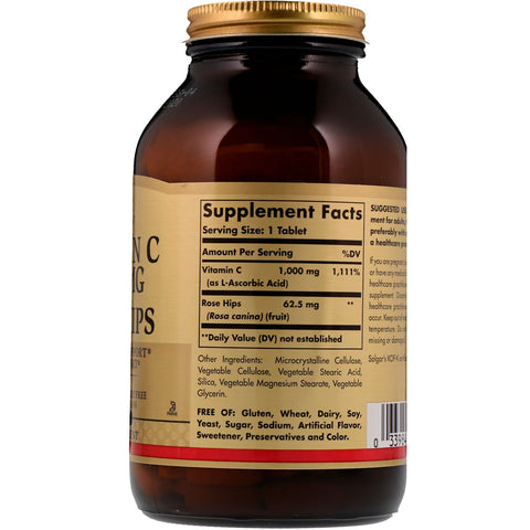 Solgar, Vitamina C con Escaramujo, 1000 mg, 250 Comprimidos