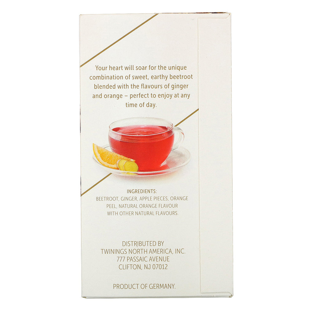 Twinings, Nourish Herbal Tea, Beetroot, Orange & Ginger, Caffeine Free, 18 Tea Bags, 1.27 oz (36 g)