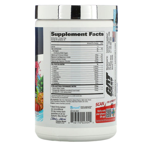 GAT, Flexx EAAs + Hydration, Fruit Punch, 12.69 oz (360 g)