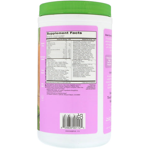 Fantastisk græs, grøn superfood, antioxidant, søde bær, 14,8 oz (420 g)