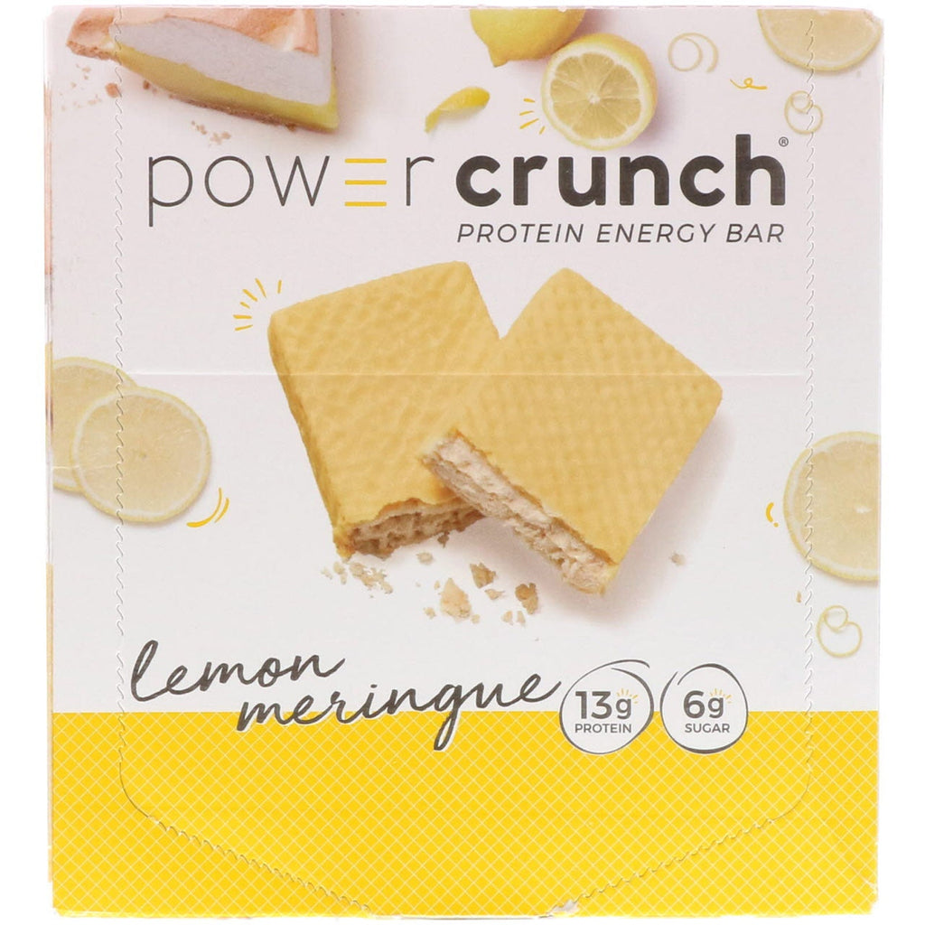 BNRG, Power Crunch Protein Energy Bar, Lemon Meringue, 12 Bars, 1.4 oz (40 g) Each