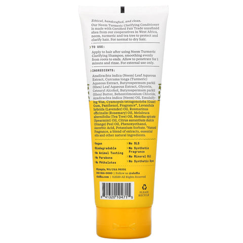 Alaffia, Neem Turmeric, Clarifying Conditioner, Natural Mint, 8 fl oz (236 ml)