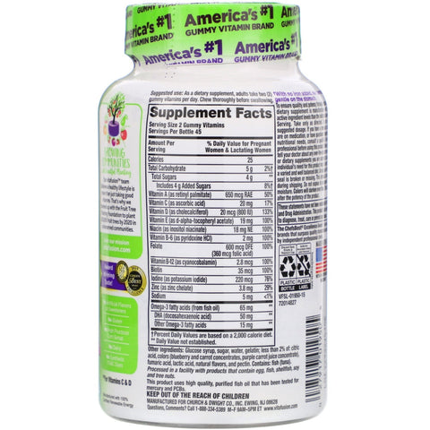 VitaFusion, PreNatal, Folate & DHA, Natural Raspberry Lemonade Flavor, 90 Gummies