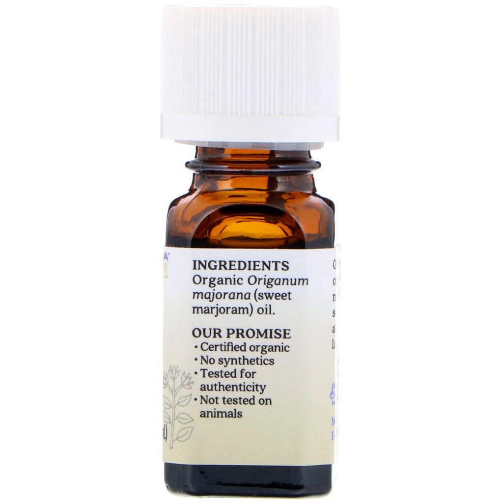 Aura Cacia, ren æterisk olie, sød merian, 0,25 fl oz (7,4 ml)