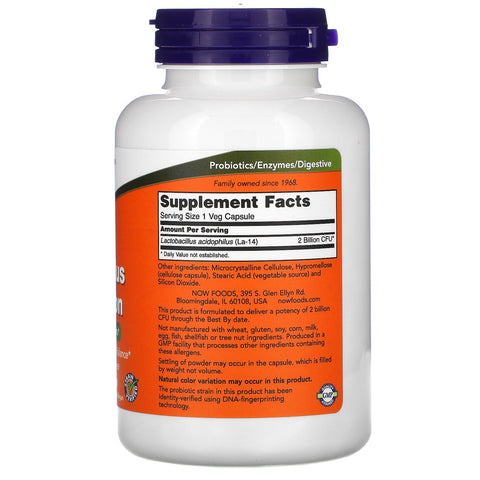 Now Foods, Acidophilus Two Billion, 250 Veg Capsules