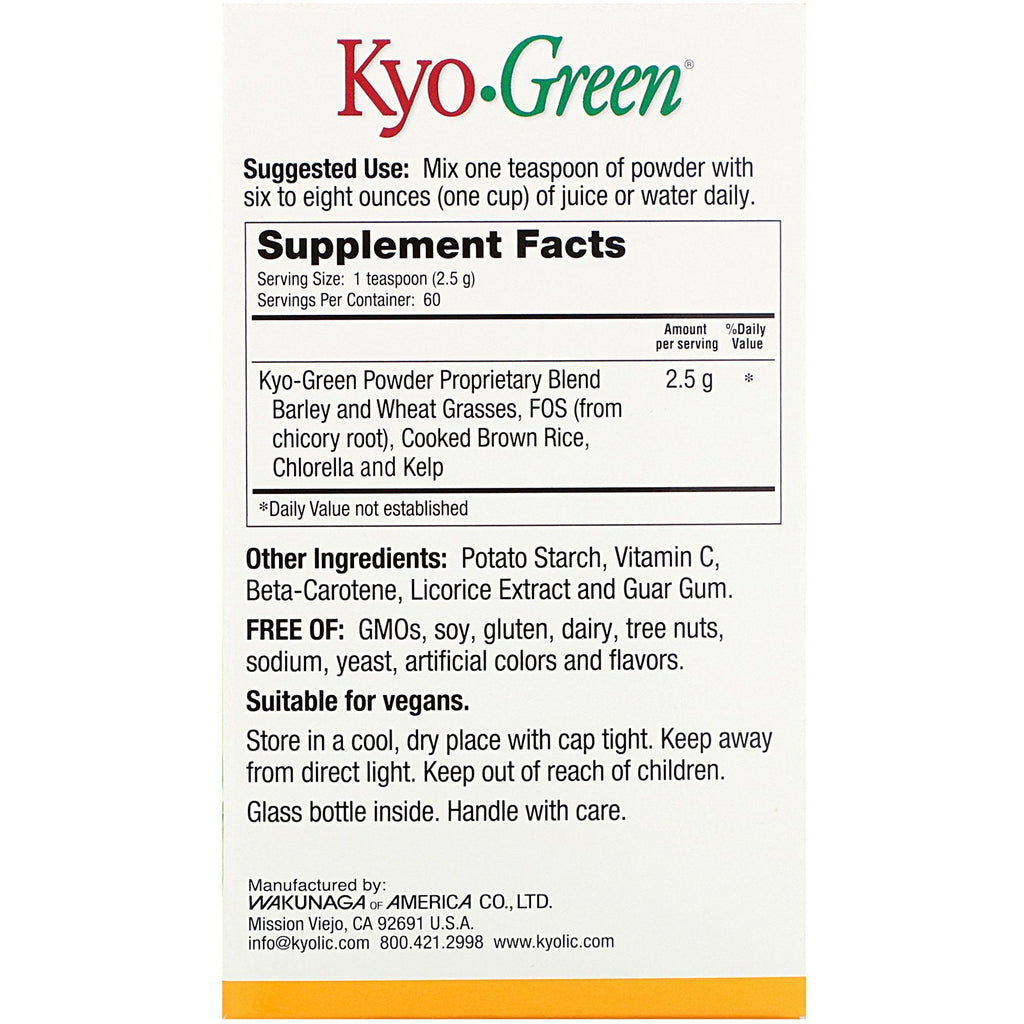 Kyolic, Mezcla de bebida en polvo Kyo-Green, 5,3 oz (150 g)