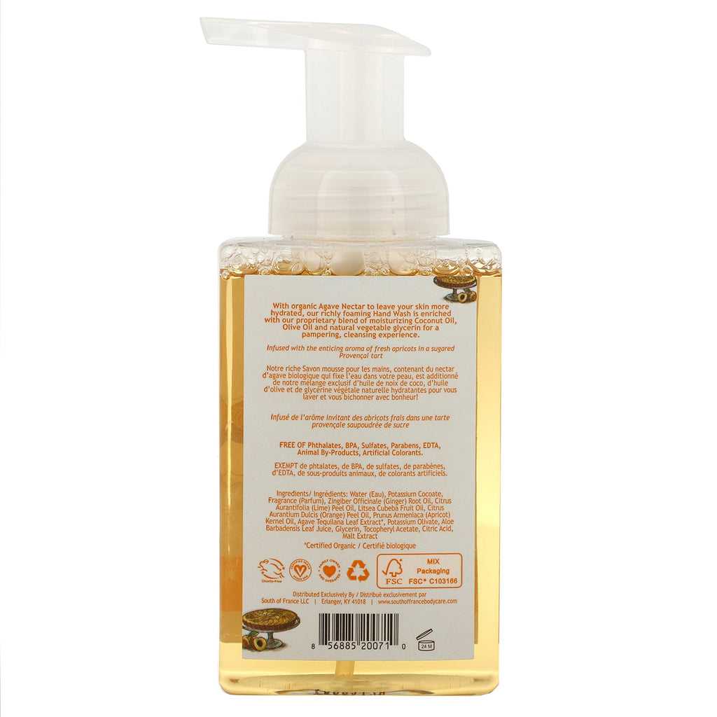 South of France, Foaming Hand Wash, Glazed Apricots, 8 fl oz (236 ml)