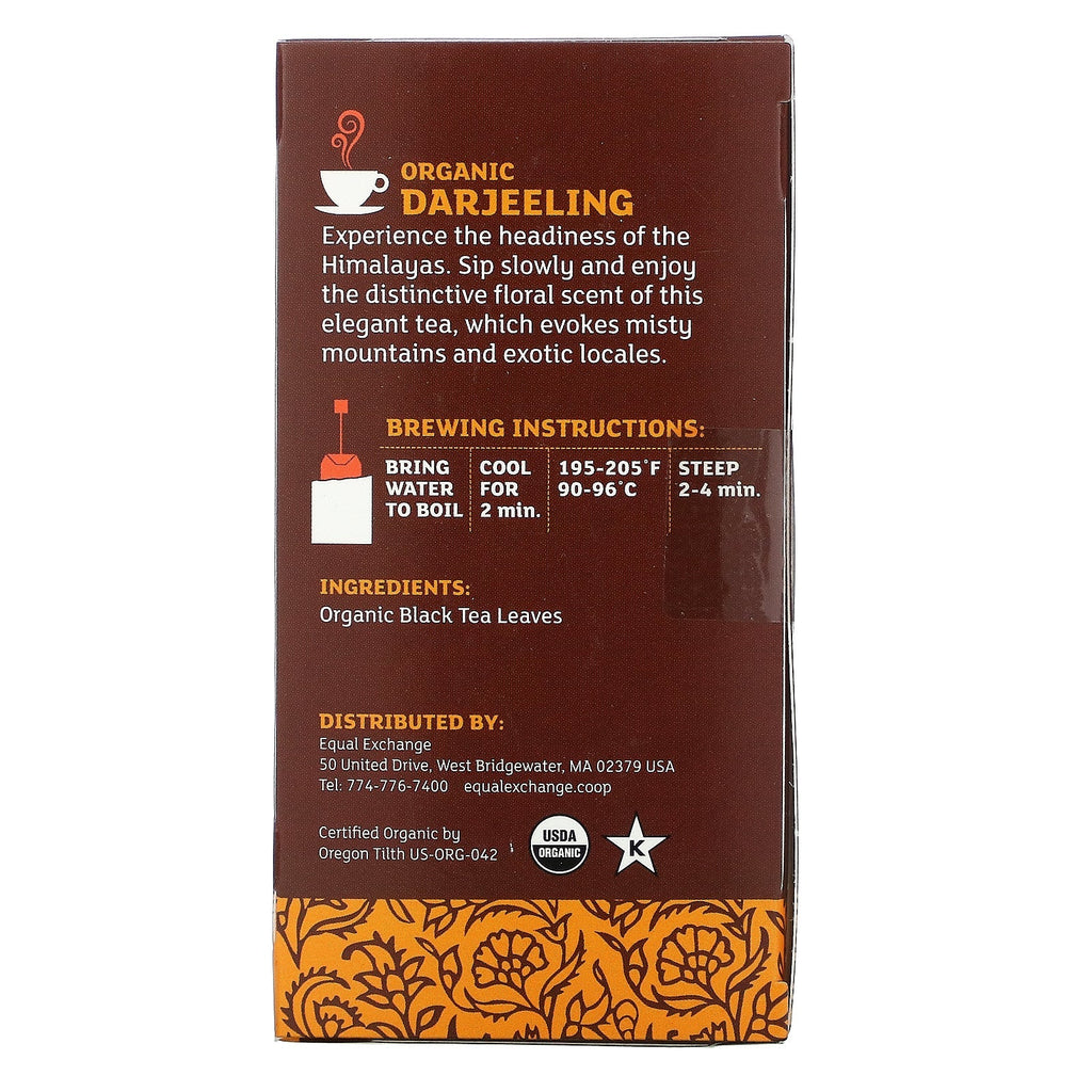 Equal Exchange,  Darjeeling, Black Tea, 20 Tea Bags, 1.41 oz (40 g)