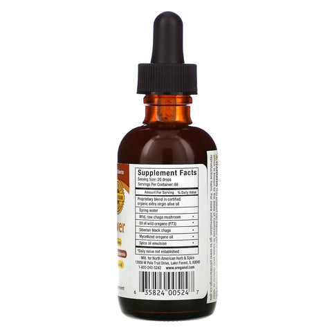 Nordamerikanske urter og krydderier, Chag-O-Power, vild, rå emulgeret Chaga-svamp, 2 fl oz (60 ml)