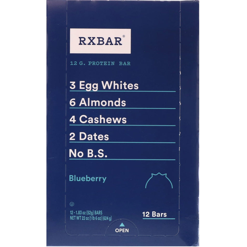 RXBAR, proteinbar, blåbær, 12 barer, 1,83 oz (52 g) hver