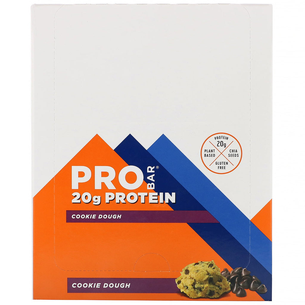 ProBar, Proteinbar, Cookie Dough, 12 Barer, 2,47 oz (70 g) hver