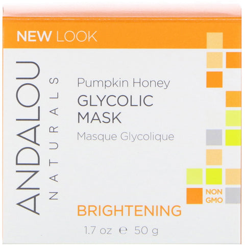 Andalou Naturals, Glycolic Beauty Mask, Græskarhonning, Brightening, 1,7 oz (50 g)