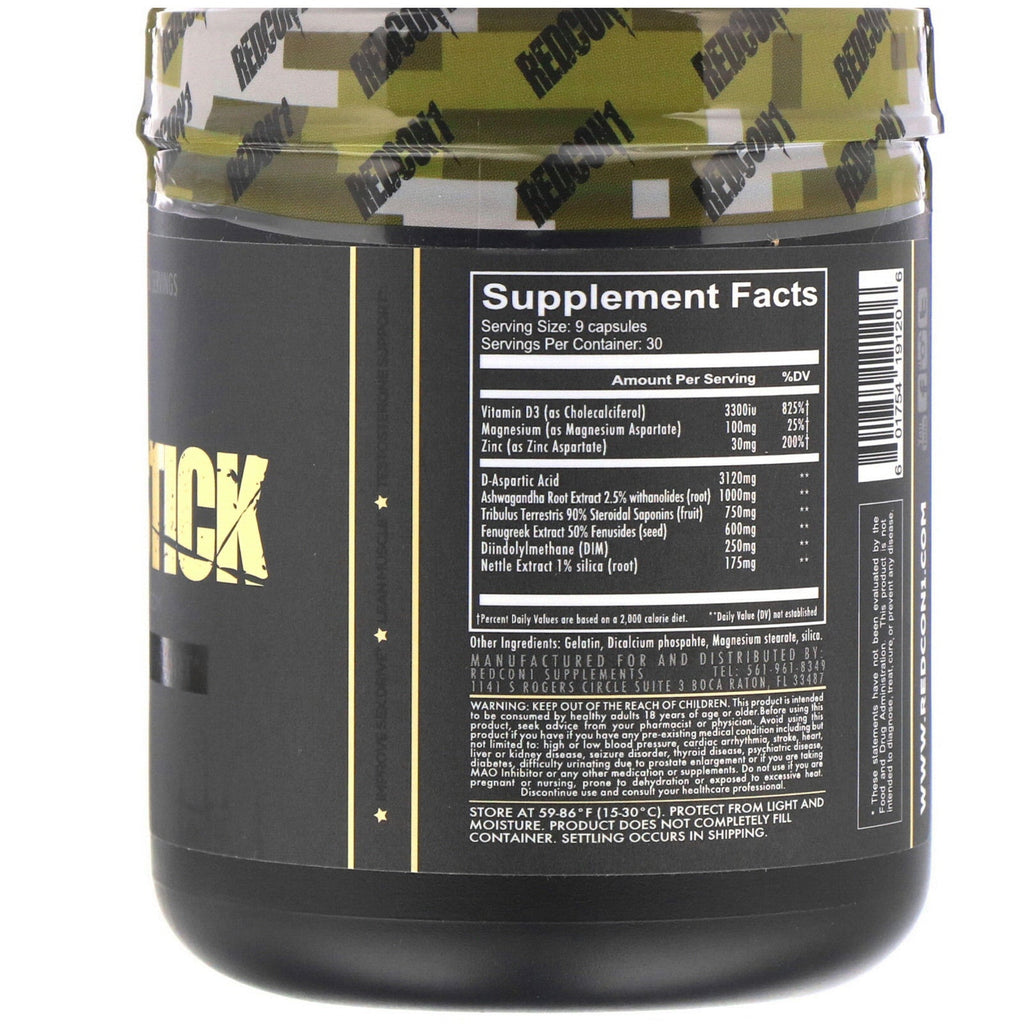 Redcon1, Boom Stick, Testosterone Support, 270 Capsules