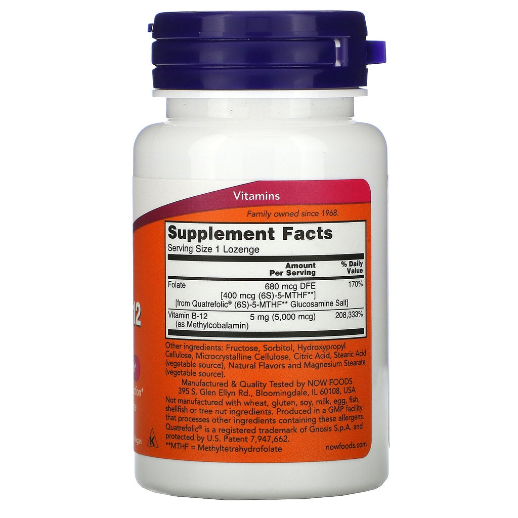 Now Foods, Methyl B-12, 5000 mcg, 120 Lozenges