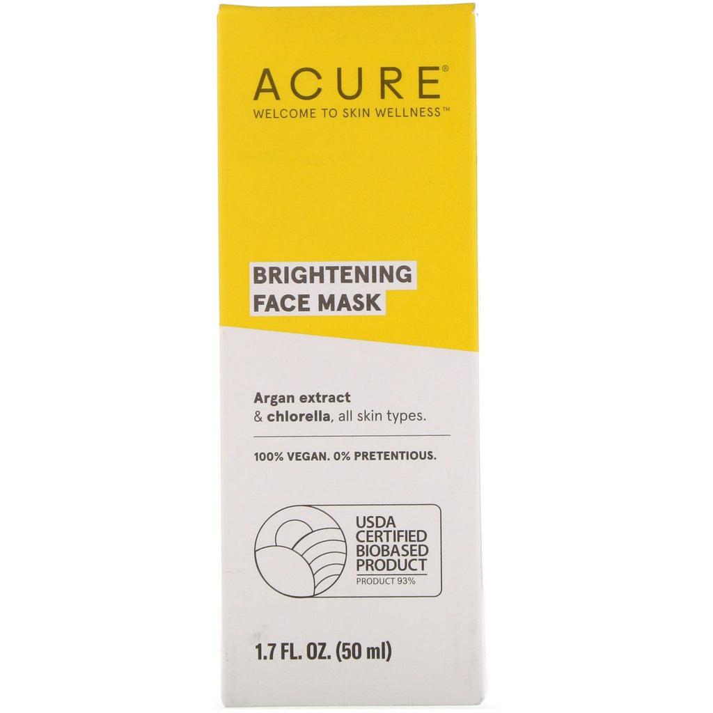 Acure, Brightening Beauty Face Mask, 1.7 fl oz (50 ml)