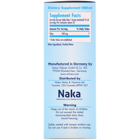 Naka Herbs & Vitamins Ltd, Hubner, gel de sílice original, 17 fl oz (500 ml)