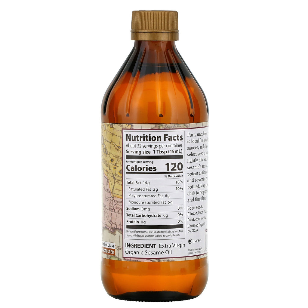 Eden Foods,  Sesame Oil, Unrefined, 16 fl oz (473 ml)