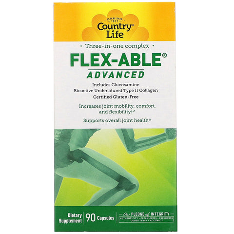 Country Life, Complejo tres en uno, Flex-Able Advanced, 90 cápsulas