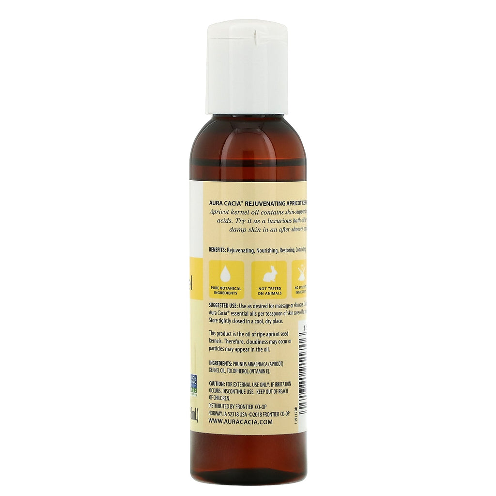 Aura Cacia, hudplejeolie, foryngende abrikoskerne, 4 fl oz (118 ml)