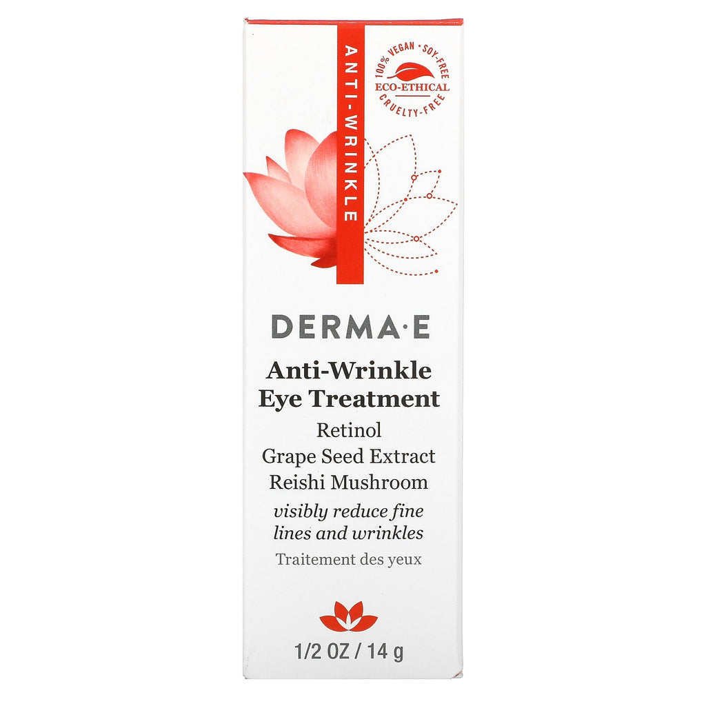 Derma E, anti-rynke øjenbehandling, 1/2 oz (14 g)