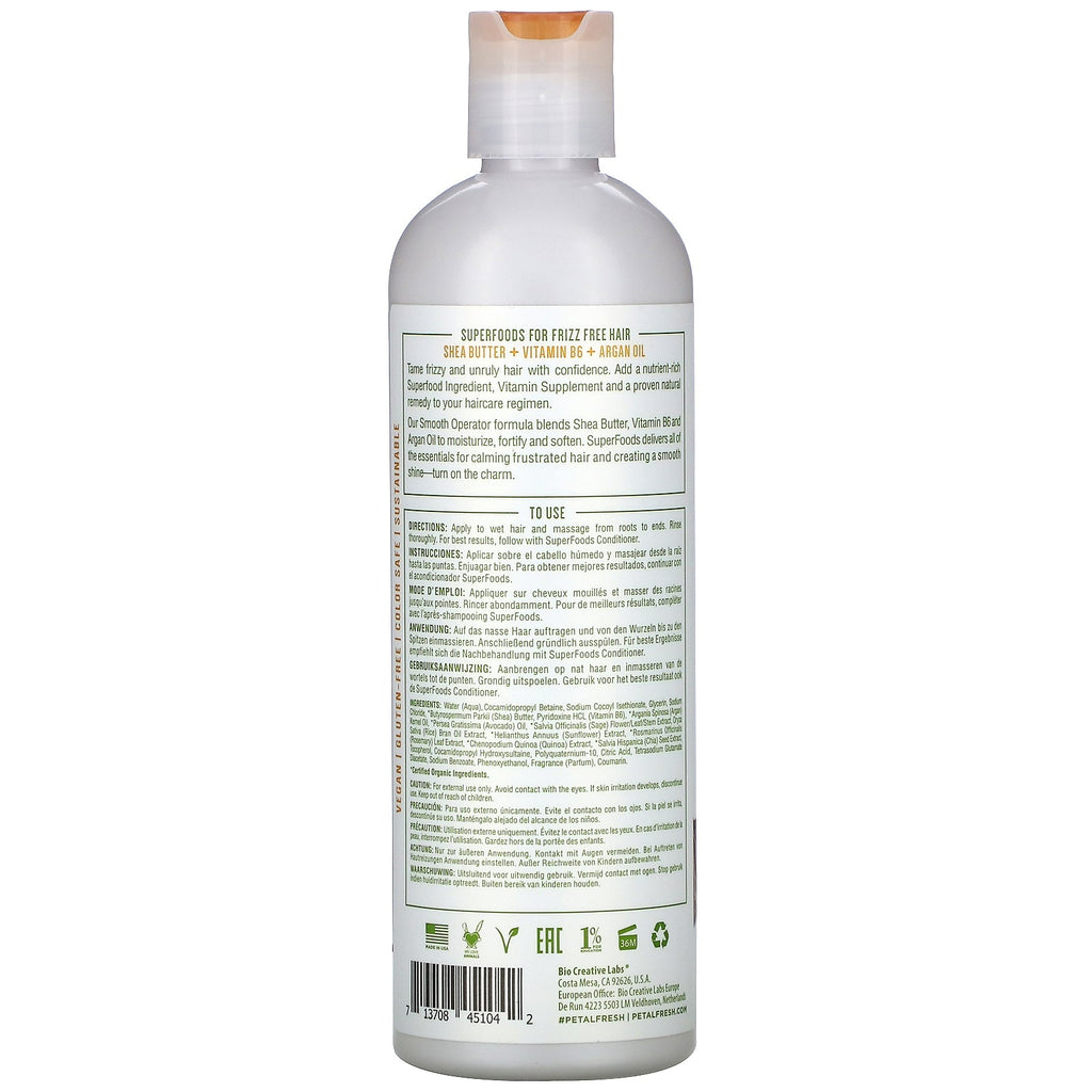 Petal Fresh, SuperFoods, champú suavizante, manteca de karité, vitamina B6 y aceite de argán, 12 fl oz (355 ml)