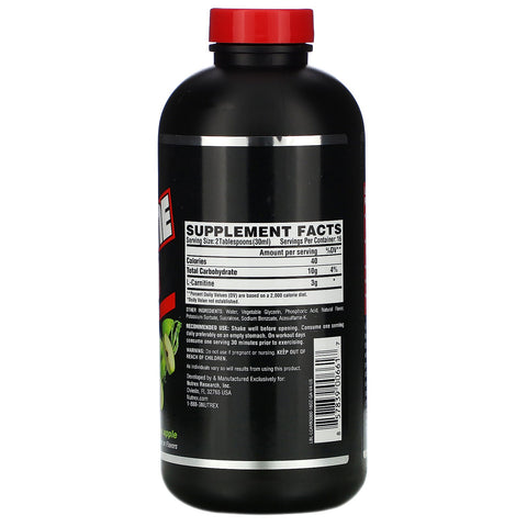 Nutrex Research, Black Series, Liquid Carnitine 3000, Green Apple, 16 fl oz (480 ml)