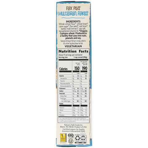 Nature's Path, , Flax Plus Multibran Flakes Cereal, 13.25 oz (375 g)