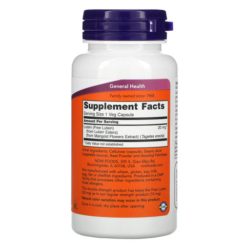 Now Foods, Lutein, Double Strength, 90 Veg Capsules