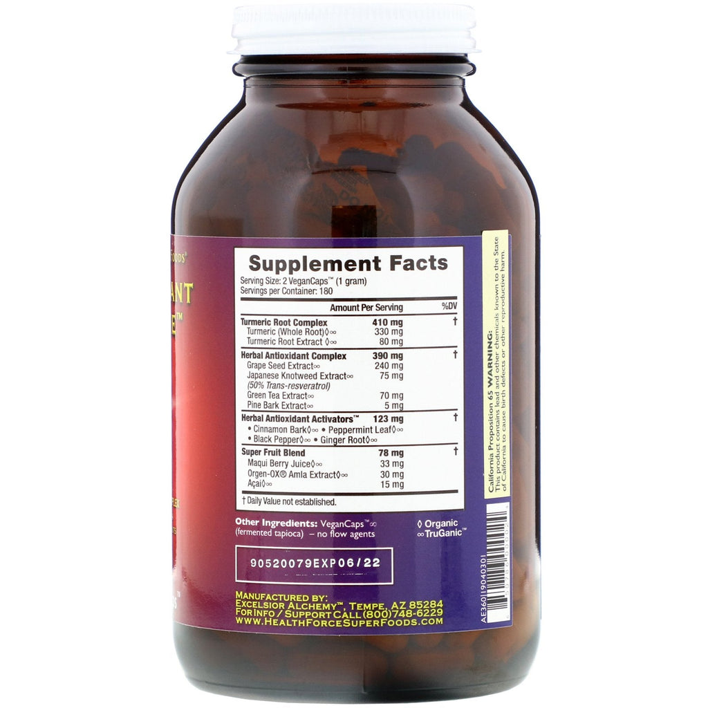 HealthForce Superfoods, Antioxidant Extreme, Version 9, 360 VeganCaps