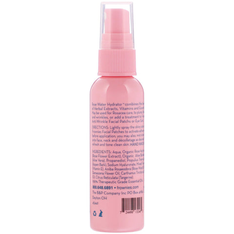 Frownies, Spray hidratante de agua de rosas, 2 oz (59 ml)