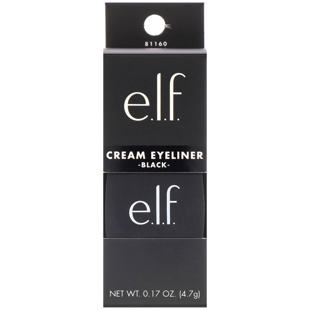 ELF, creme eyeliner, sort, 0,17 oz (4,7 g)