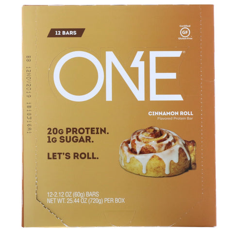 One Brands, ONE Bar, Cinnamon Roll, 12 barer, 2,12 oz (60 g) hver