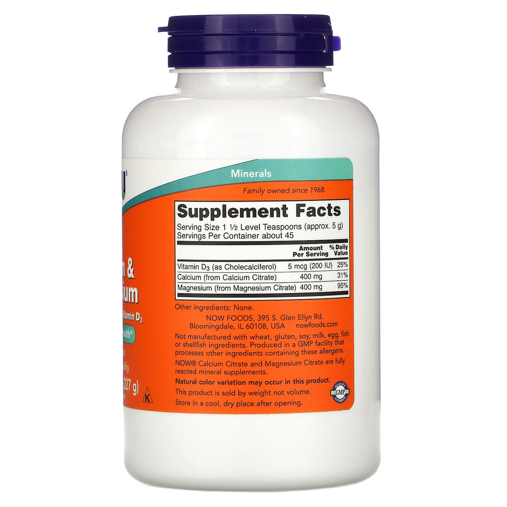 Now Foods, Calcium & Magnesium, 8 oz (227 g)