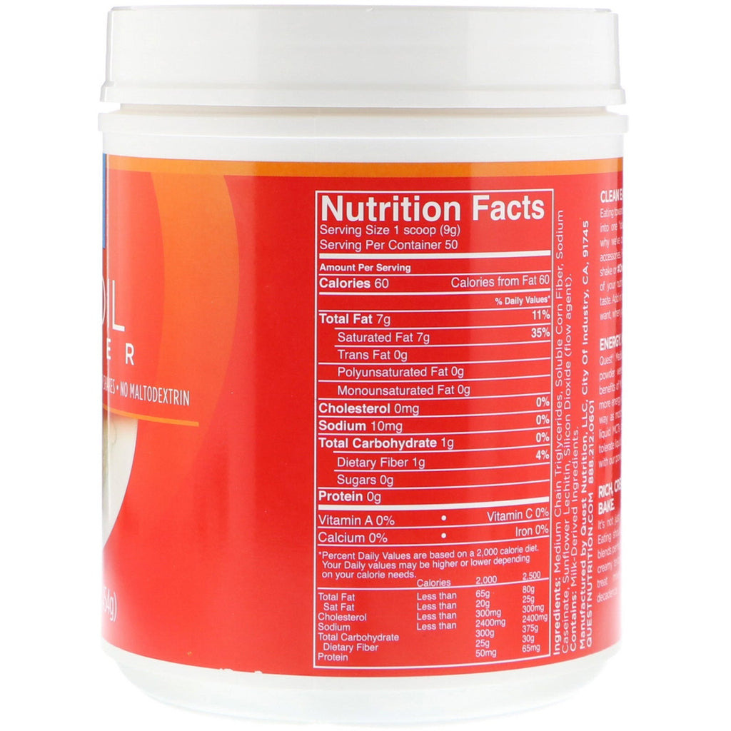 Quest Nutrition, Aceite MCT en polvo, 16 oz (454 g)